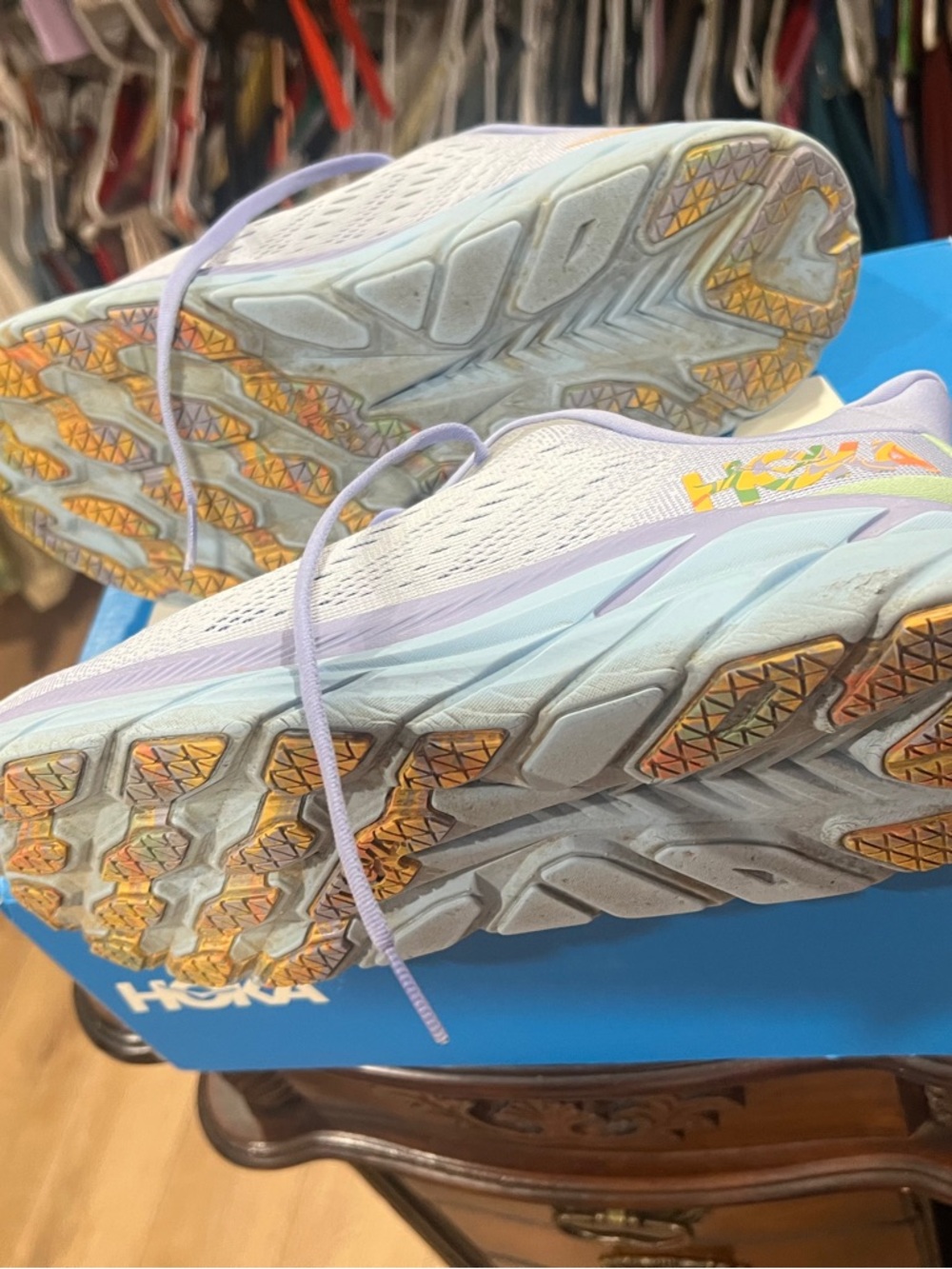 HOKA Women's size 11 Lavender Running Shoes - clifton Lightweight Performance - Picture 8 of 9